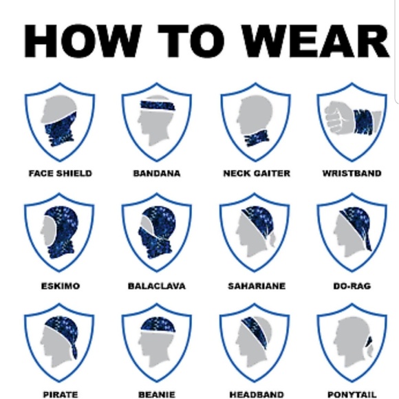 SA Blackout Flag Tubular bandana face & sun shield - Picture 3 of 7